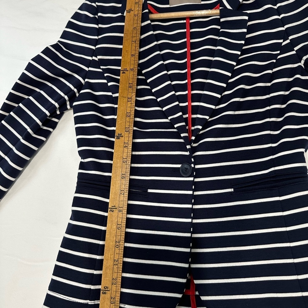 Vintage Women's Blazer by Orsay Size EUR 34  ( US 4) Navy Striped - Picture 6 of 10